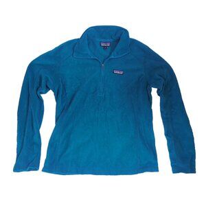 PATAGONIA Quarter Zip Fleece Teal Blue Women's Medium